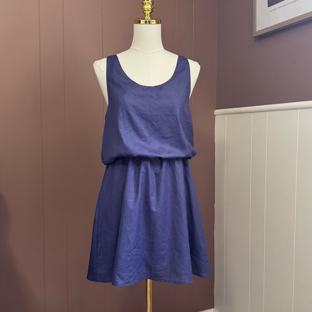 THML Satin Scoopneck Sleeveless Mini Dress NWT